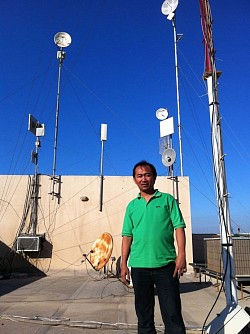 Telecom engineer in action