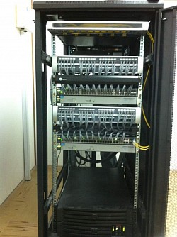 Newly installed server cabinet
